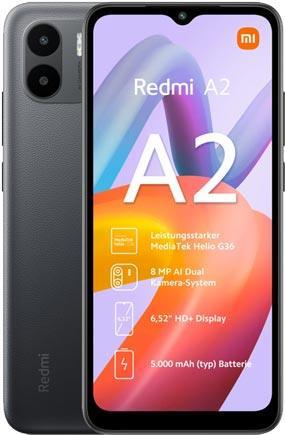 Xiaomi Redmi A2 16,6 cm (6.52" ) Dual-SIM Android 13 Go edition 4G Mikro-USB 2 GB 32 GB 5000 mAh Schwarz (MZB0DWYEU)
