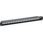 Equip 24-Port Keystone Cat.6 Geschirmtes Patch Panel - Schwarz (769124NEUEVERSION)