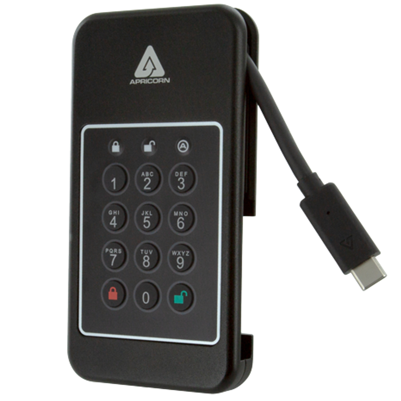 Apricorn Aegis NVX Externe SSD 2 TB NVMe USB 3.2 Gen 2 USB-C Schwarz