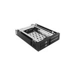 ICY BOX IB-2227StS HDD Wechselrahmen f. 2x 6,4cm 2.5" 9.5 mm SATA HDD und SSD Schloss Hot Swap Metallrahmen silber und schwarz (20918)