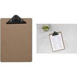 EUROPEL Speisekarten-Klemmbrett, DIN A4 quer, natur stabiles MDF-Klemmbrett, abgerundete Ecken, - 1 Stück (197000)