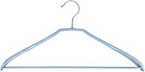 Peggy Perfect Metall-Kleiderbügel mit Steg, gummiert, grau Formbügel, ganzflächige rutschfeste Ausführung, - 1 Stück (90568)