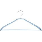 Peggy Perfect Metall-Kleiderbügel mit Steg, gummiert, grau Formbügel, ganzflächige rutschfeste Ausführung, - 1 Stück (90568)