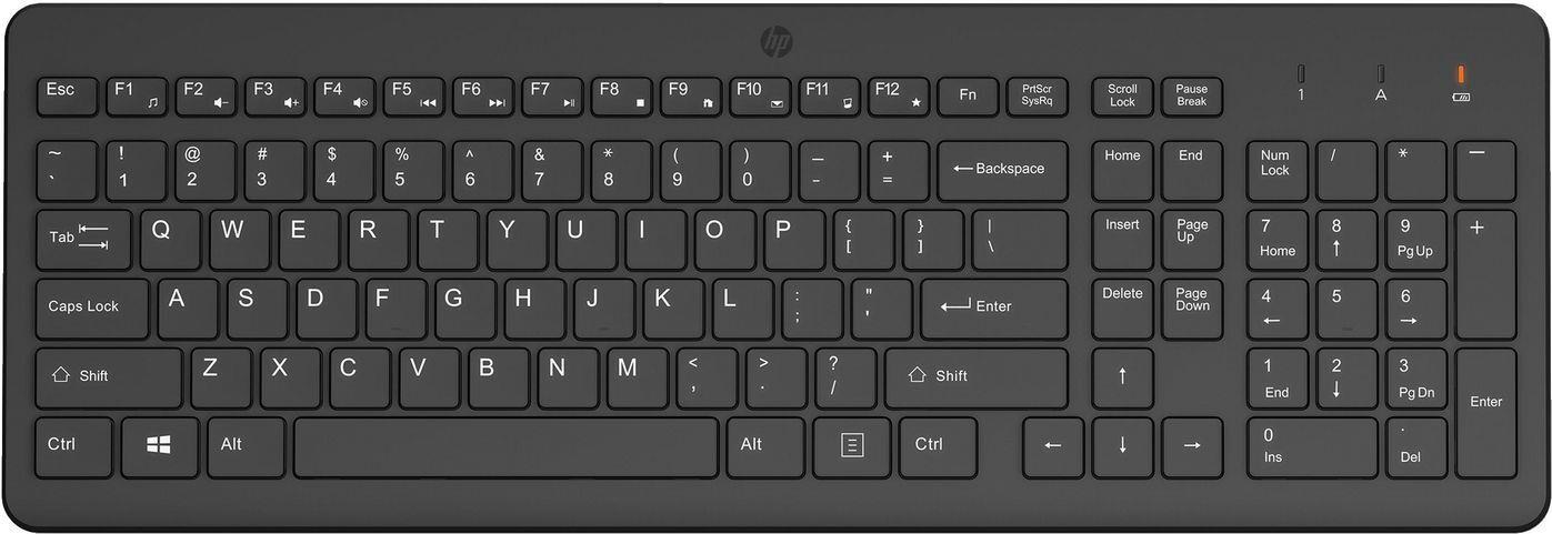 HP Full-sized wireless keyboard connection (805T2AA#AB9)
