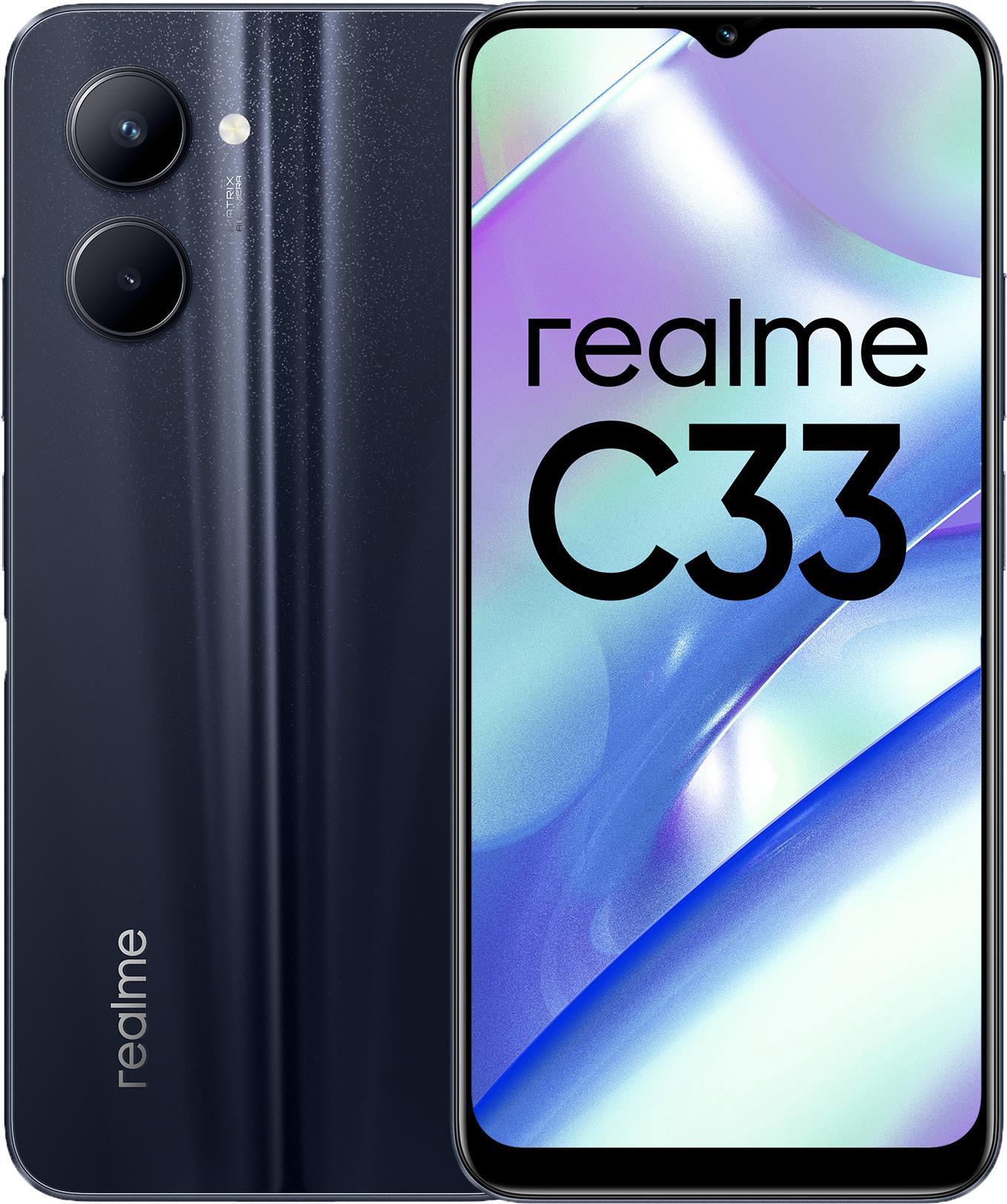 realme C33 16,5 cm (6.5" ) Dual-SIM Android 12 4G Mikro-USB 4 GB 64 GB 5000 mAh Schwarz (6051491)