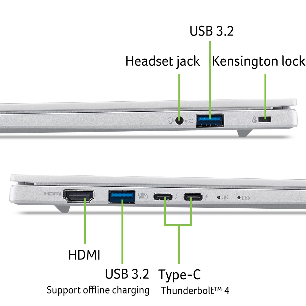 Acer Aspire 14 AI Copilot+ PC 14" WUXGA OLED Intel Core Ultra 9-386H 16 GB RAM 512 GB SSD Windows 11 Home
