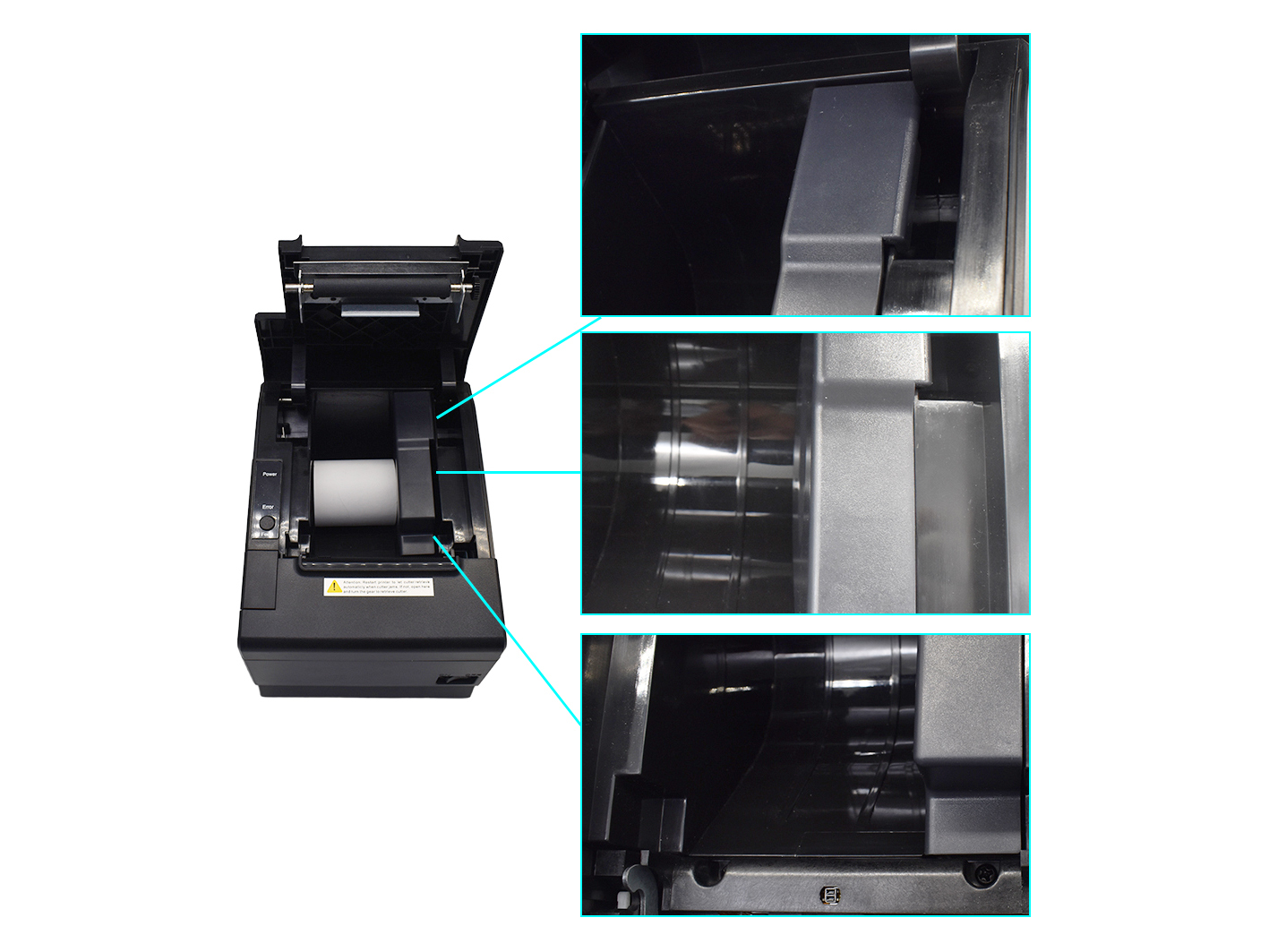 Equip POS-Drucker 351005 Thermotransfer 58/80 mm 203 DPI 300 mm/s USB/Ethernet/RS-232 Schwarz