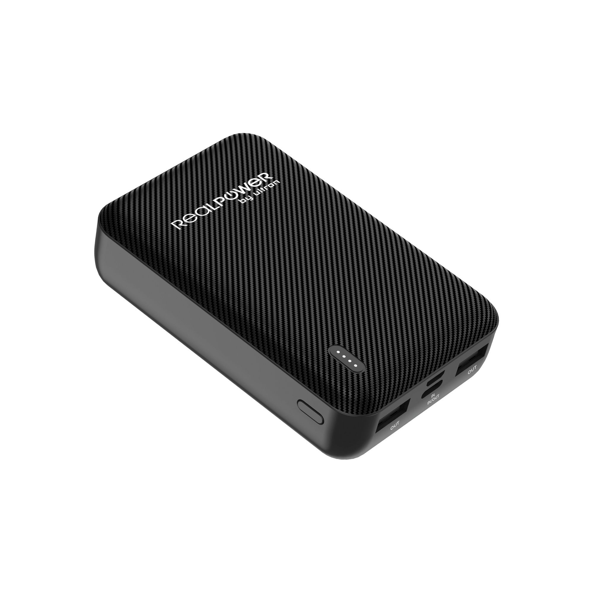RealPower PB-10000 SE Powerbank 10000 mAh 5 V Schwarz