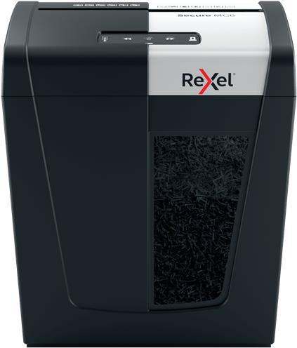 Rexel Secure MC6 Aktenvernichter Mikrogeschnittene Zerkleinerung 60 dB Schwarz - Silber (2020130EU)