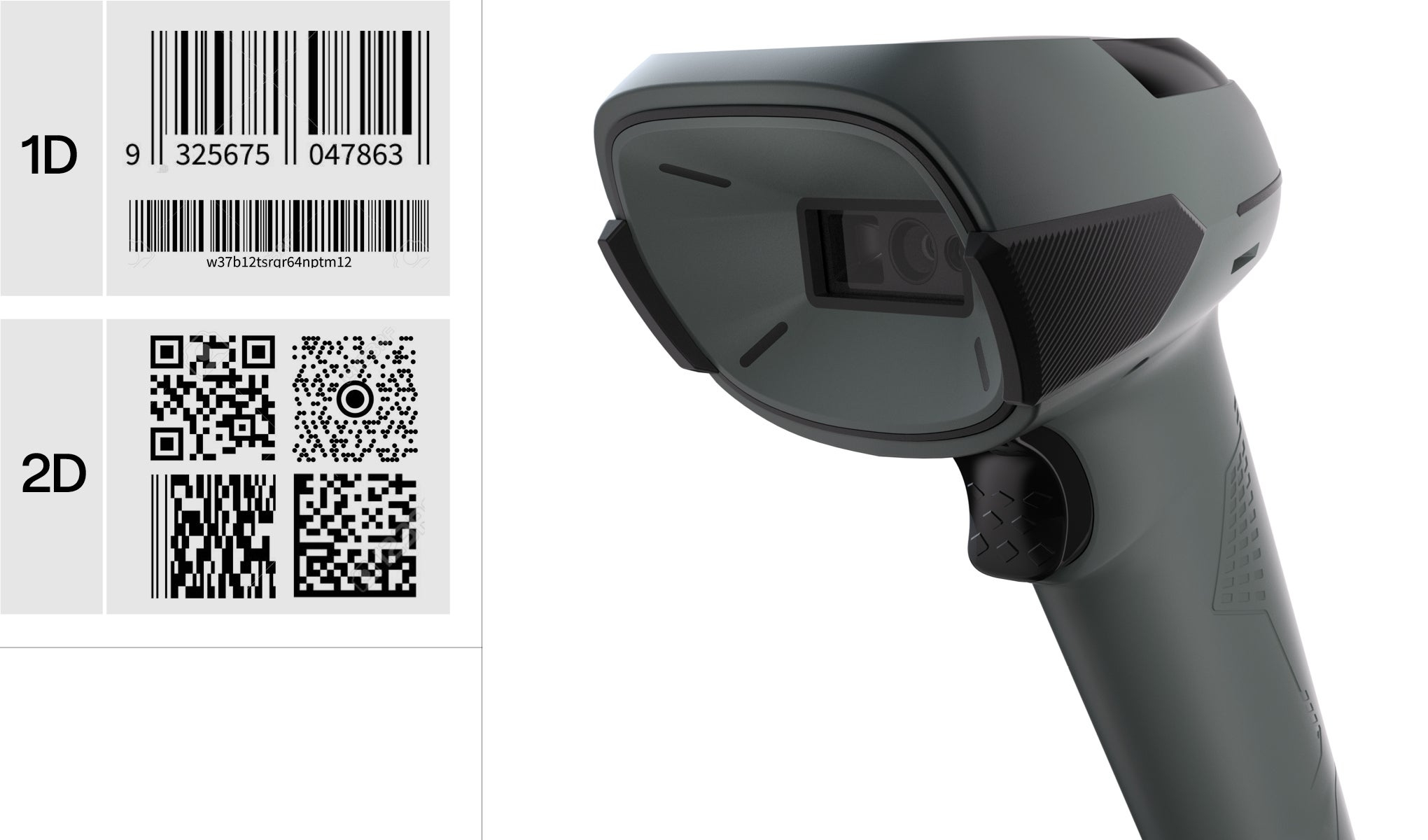 Safescan 310-W Barcode-Scanner 1D/2D USB IP54 Schwarz, Grau