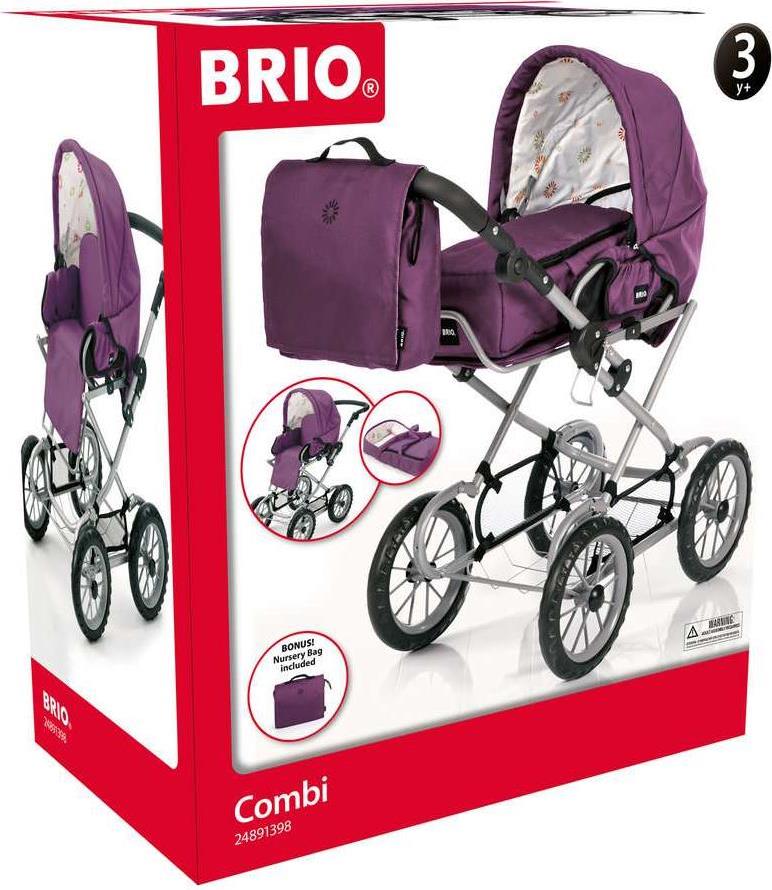 BRIO Puppenwagen Premium Combi, violett (incl. Tasche) (63891398)