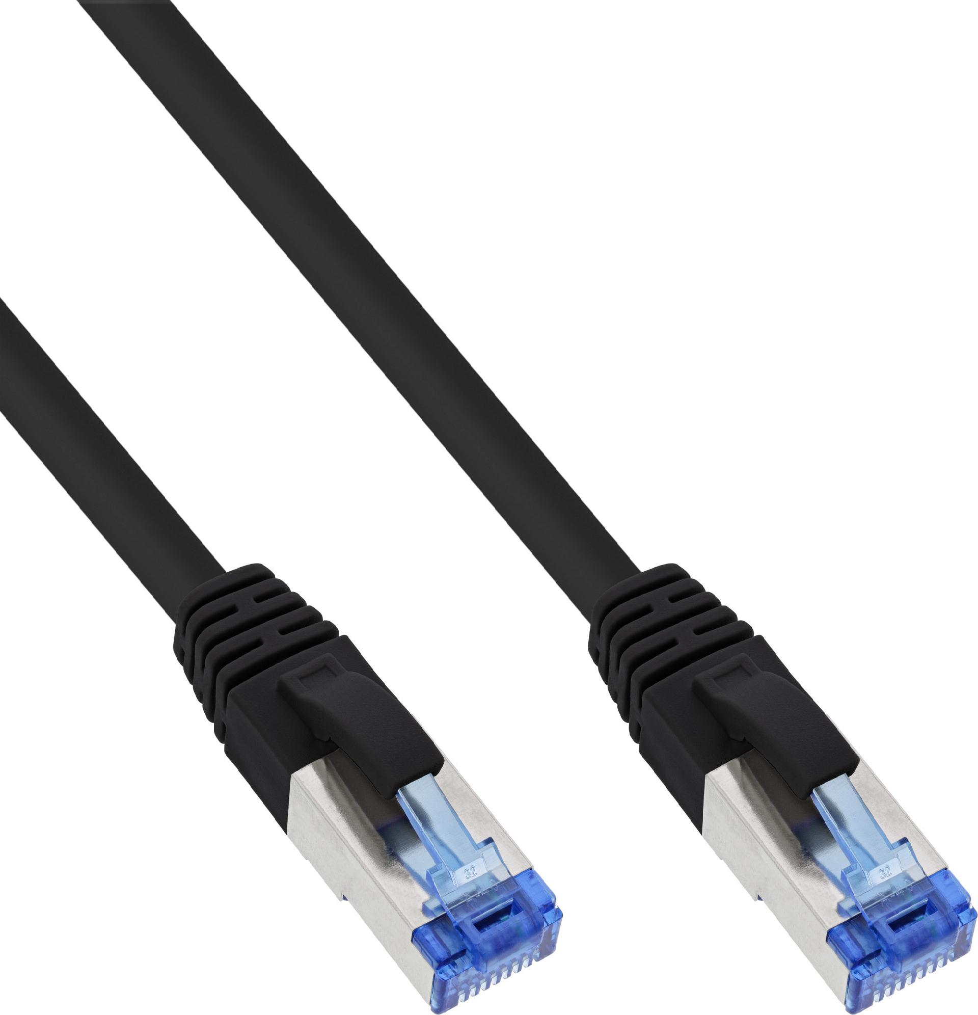 InLine Patch-Kabel S/FTP (PiMF) CAT 6a 2 m Schwarz (40er-Pack)