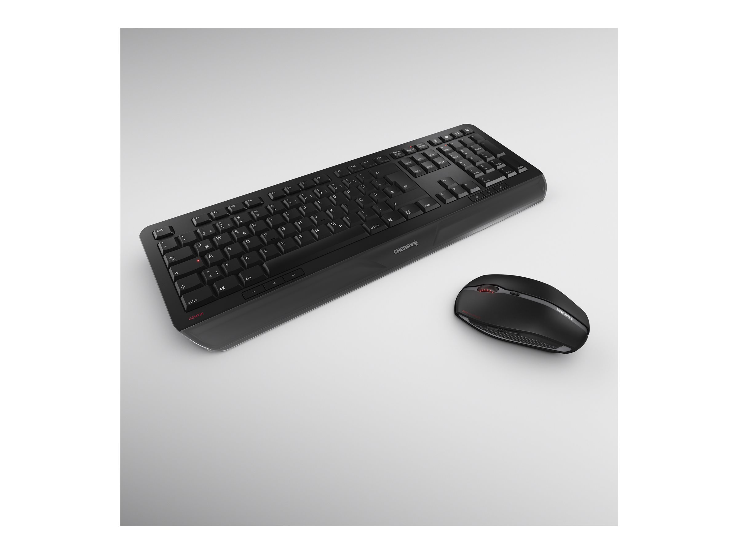 CHERRY GENTIX DESKTOP Kabelloses Tastatur- und Maus-Set QWERTZ Schwarz