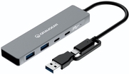 GrauGear GG 18116 - USB 3.1 4-Port Hub 2x A C A/C Anschlusskabel (G-HUB2C2A-10G)