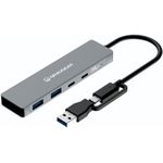 GrauGear GG 18116 - USB 3.1 4-Port Hub 2x A C A/C Anschlusskabel (G-HUB2C2A-10G)