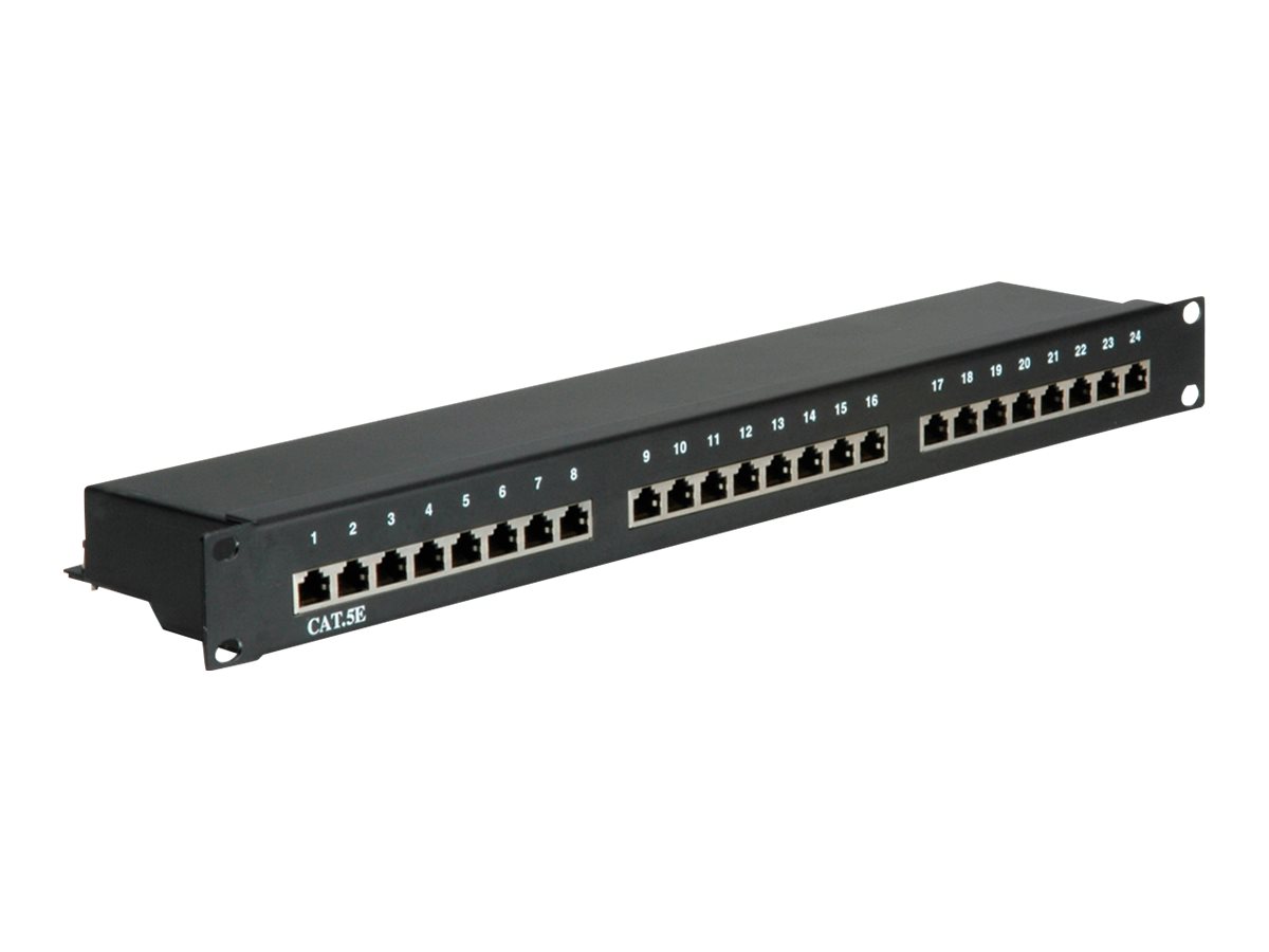 VALUE Kat. 5e 19" Patchpanel 24P STP Schwarz