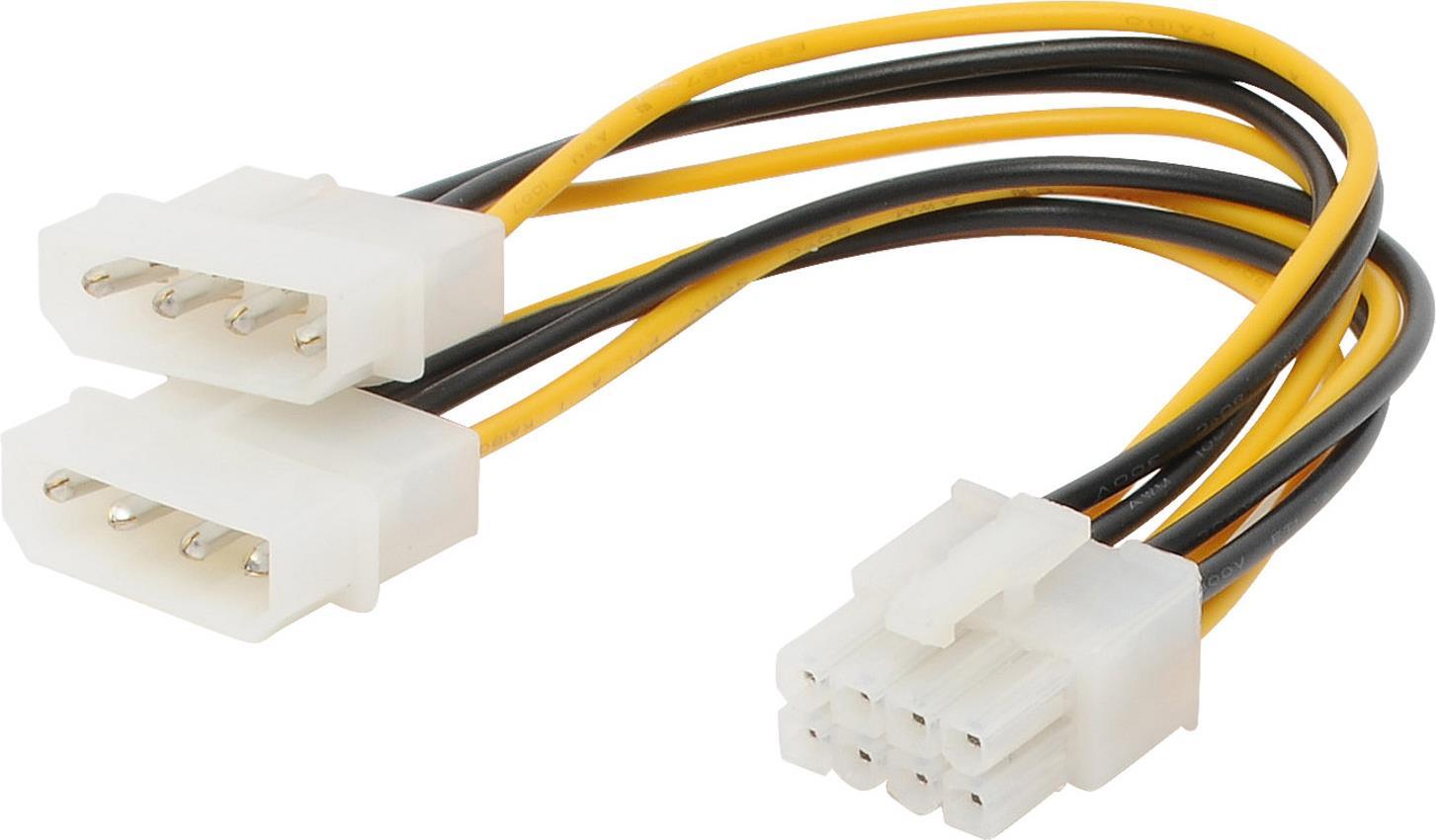 S-CONN S/CONN maximum connectivity Internes Stromkabel 2x 13.3 cm Stecker auf 8-pol PCI Express, 0,1