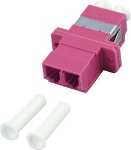 ACT Fiber optic LC-LC duplex adapter multimode OM4. Connectors: LC/LC Lc duplex adapter om4 violet (EA9006)