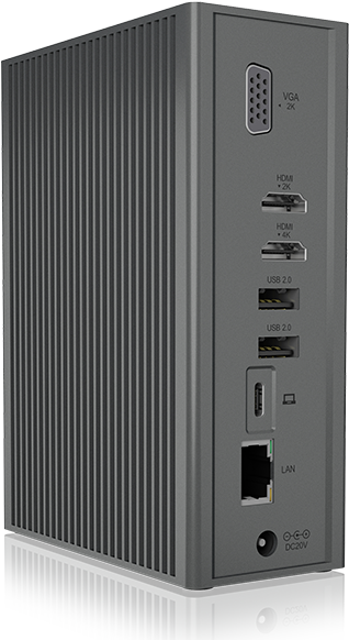 RaidSonic IB-DK2262AC Notebook-Dockingstation & Portreplikator Verkabelt USB 3.2 Gen 1 (3.1 Gen 1) Type-A Anthrazit (IB-DK2262AC)