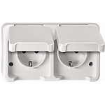 MERTEN SCHUKO-Doppel-Steckdose mit BRS polarweiss AQUASTAR MEG2320-8019 MEG2320-8019 (MEG2320-8019)