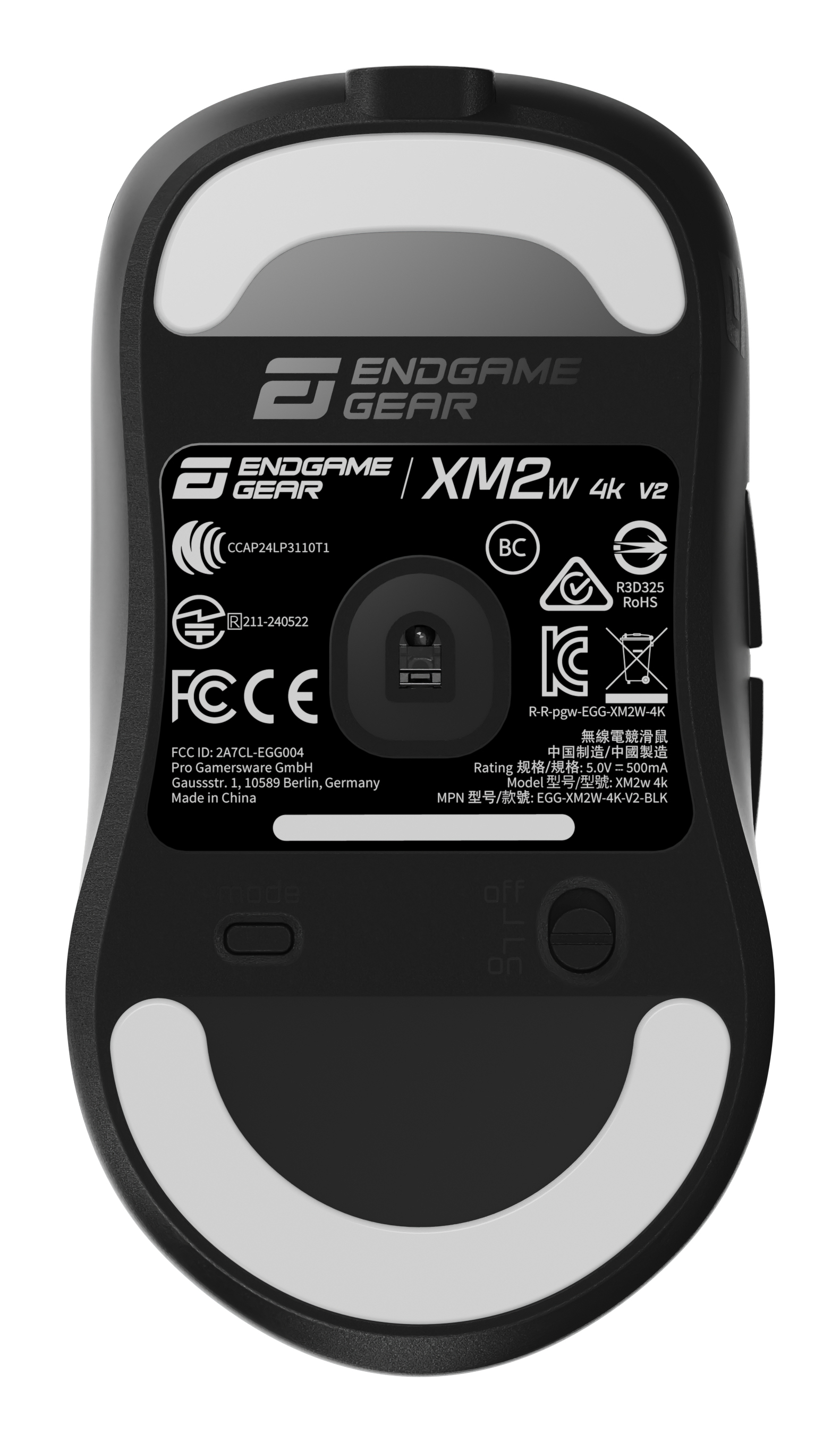 Endgame Gear XM2w 4k v2 Gaming-Maus kabellos 4.000Hz 30.000 DPI Schwarz