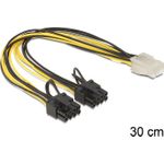 Delock PCI Express Stromkabel 6 Pin Buchse > 2 x 8 Pin Stecker 30 cm (83433)