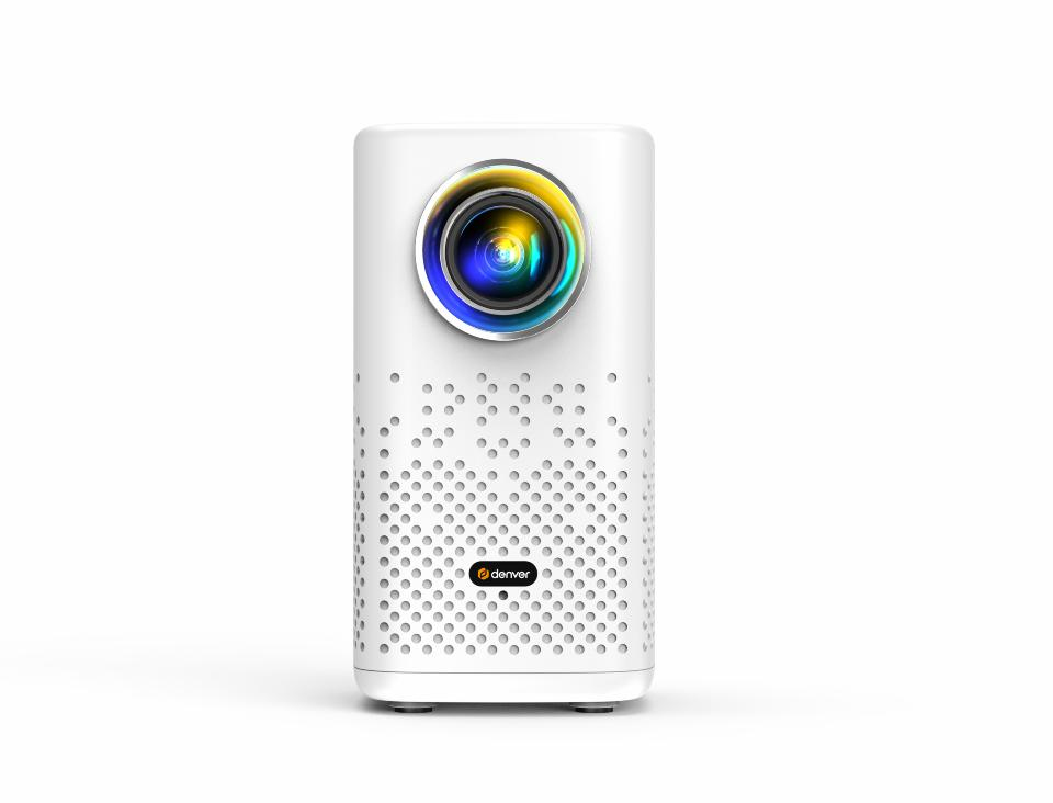Denver PR-4700 Tragbarer Short-Throw 4K LCD-Beamer mit Akku 150 ANSI Lumen Weiß