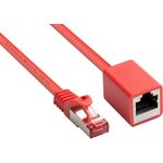 RNS® Patchkabelverlängerung mit Rastnasenschutz, Cat. 6, S/FTP, PiMF, PVC, 250MHz, OFC, CU, rot, 10m, Good Connections® (8063VR-100R)