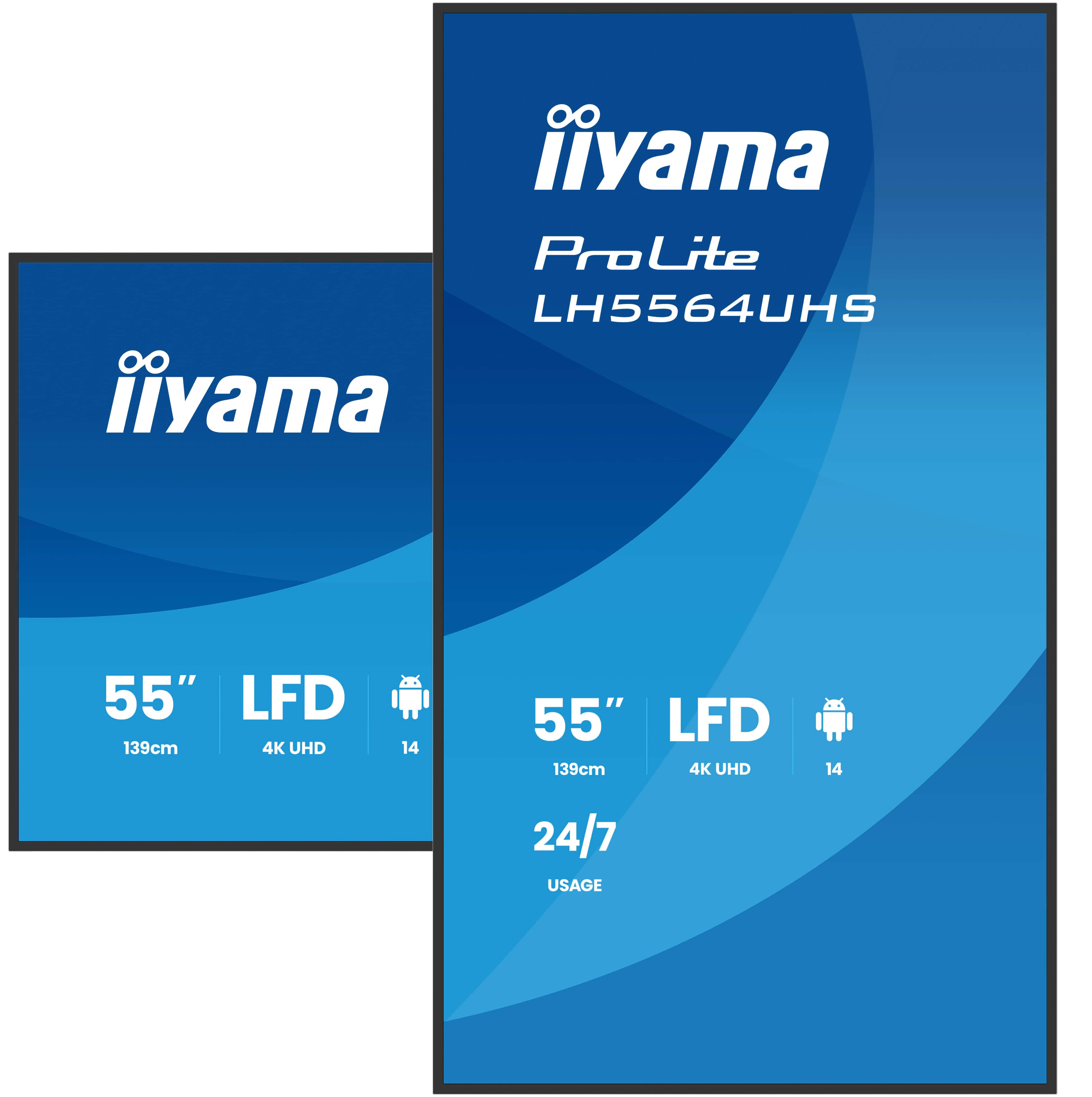 Iiyama ProLite LH5564UHS-B1AG 55" 4K Digital Signage Display Schwarz