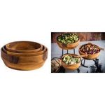APS Schale ACACIA, 3.0 Liter, Durchmesser: 270 mm aus geöltem Akazienholz, stapelbar, feucht abwaschbar, - 1 Stück (796)
