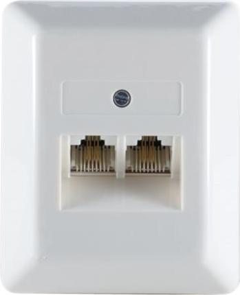 Helos Modular Anschlussdose UAE 8/8(8), 2-fach, Aufputz, reinweiß (74230W)