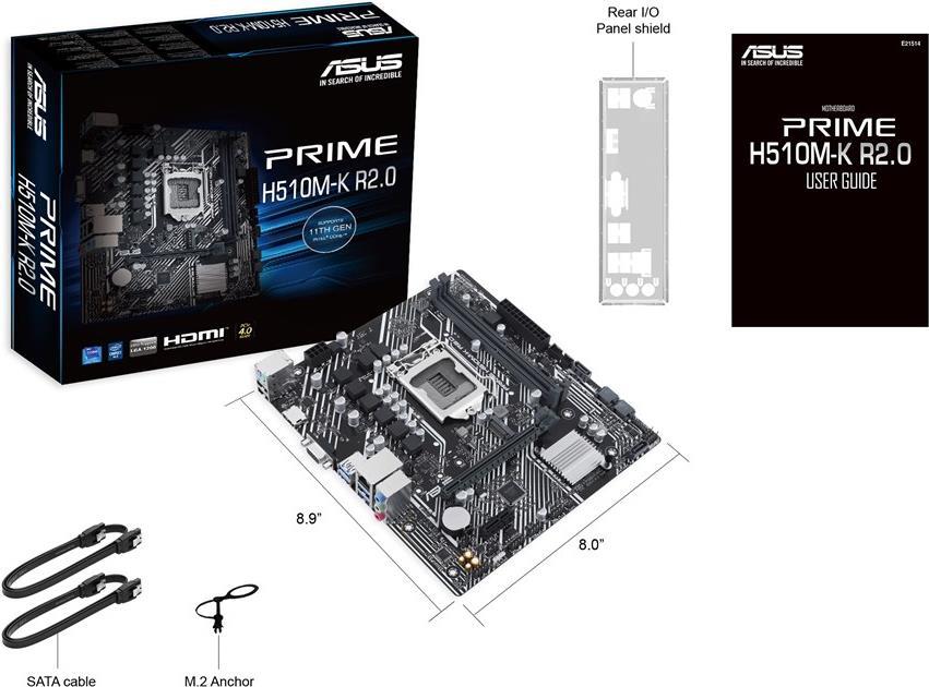 MB ASUS PRIME H510M-K R2.0 (Intel,1200,DDR4,mATX) (90MB1E80-M0EAY0)