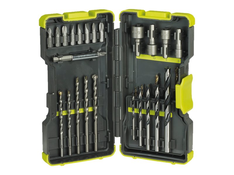 Ryobi RAK30MIX Schraubendreher- und Bohrer-Bitsatz 30-teilig Grün