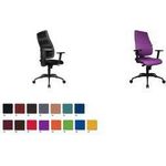 Topstar Bürodrehstuhl "Synchro Soft", Stoff, violett stufenlose Sitzhöhenverstellung, Punktsynchronmechanik (SN300 T33)