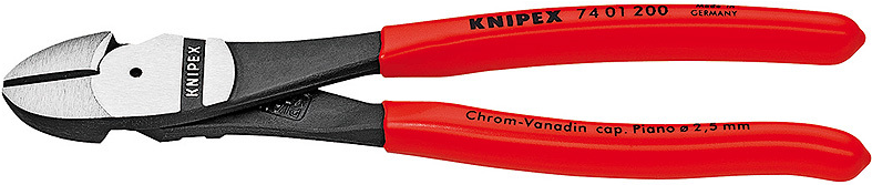 Knipex Werkstatt Kraft-Seitenschneider mit Facette 200 mm 74 01 200 (74 01 200)