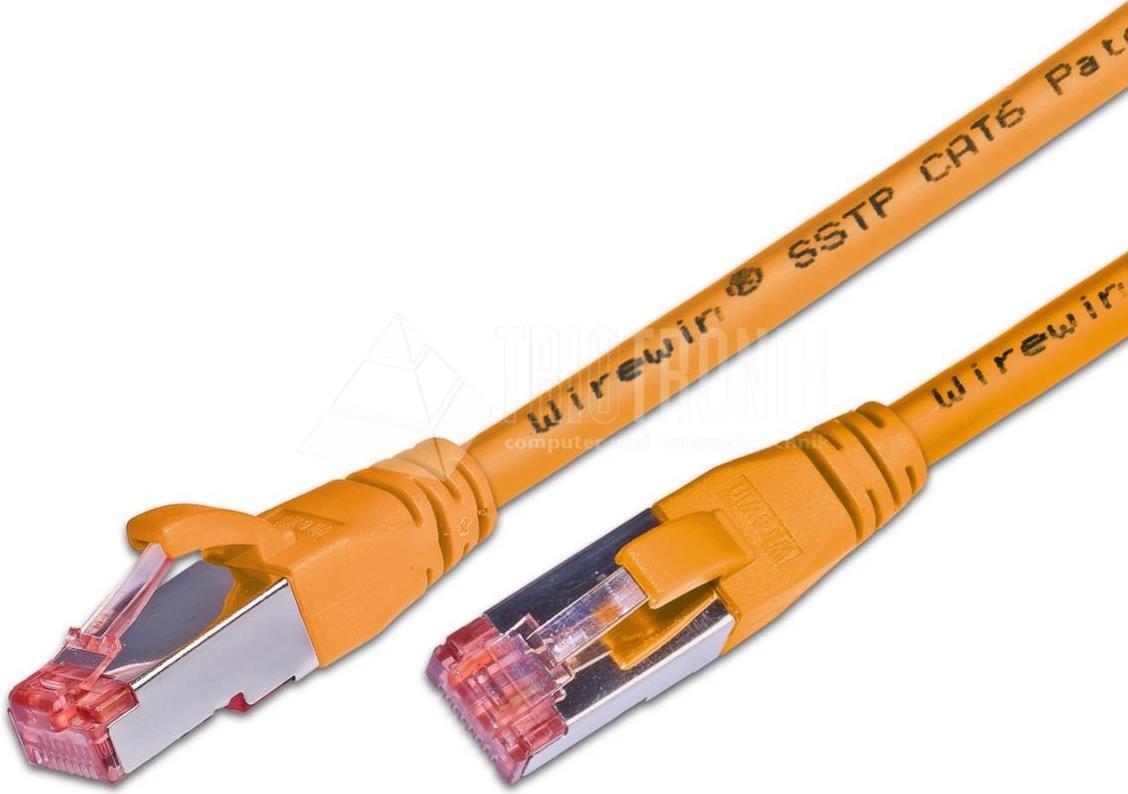 Wirewin KAT6 Patchkabel, S/FTP, LSOH, Lifetime Warranty, orange RJ45 Patchkabel (PKW-PIMF-KAT6 7.0 OR)