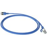 ACT Blue 10 meter LSZH U/FTP CAT6A datacenter slimline patch cable snagless with RJ45 connectors (DC7610)