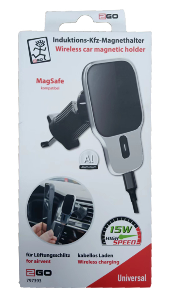 2GO AirClip Magnethalter für Lüftungsschlitz MagSafe Schwarz