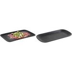 APS Tablett NERO GN 1/4, 265 x 162 x 25 mm, schwarz aus Melamin, stapelbar, spülmaschinengeeignet - 1 Stück (85281)