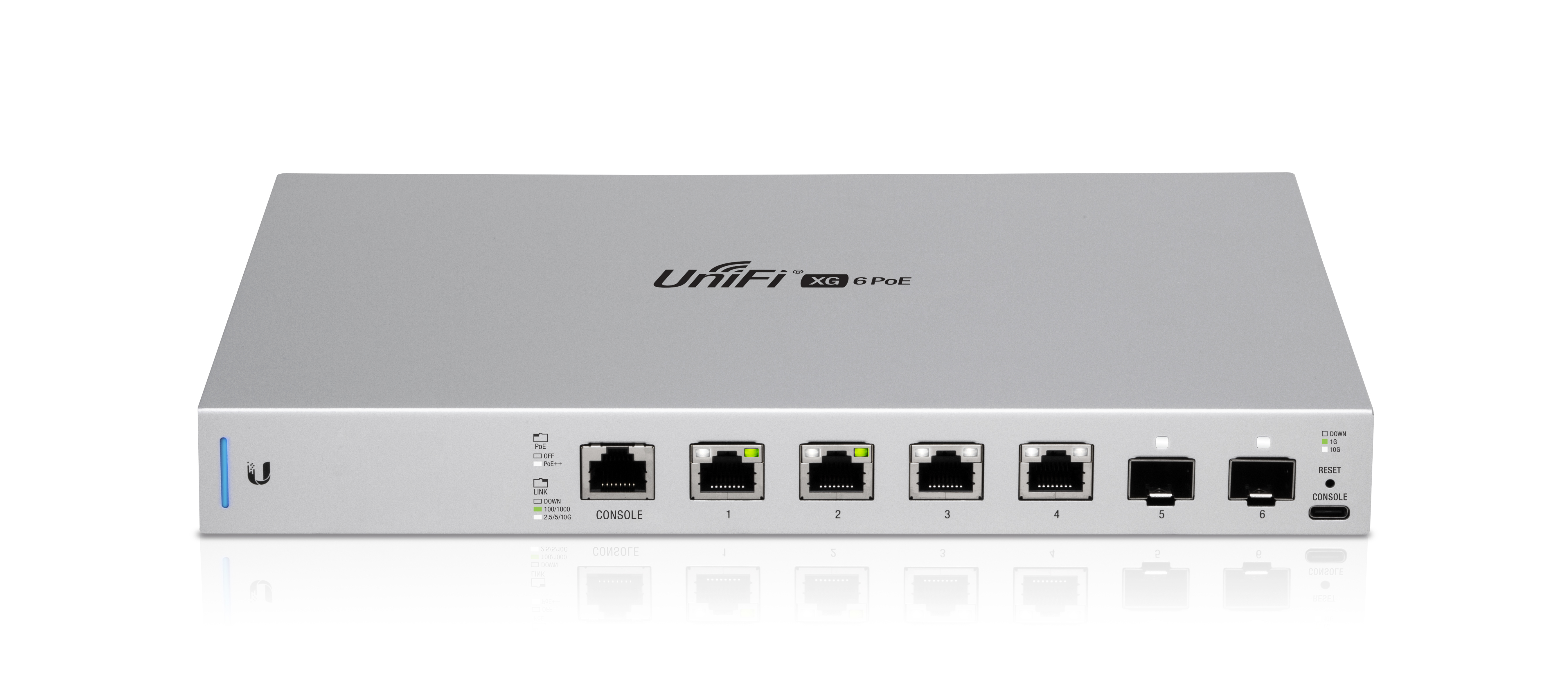 Ubiquiti UniFi Switch US-XG-6POE Managed 10G Switch Silber