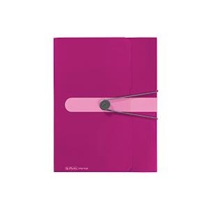 herlitz Sammelbox easy orga to go, DIN A4, beere opak PP-Folie, Füllhöhe: 40 mm, mit Gummizugverschluss und (11216397)