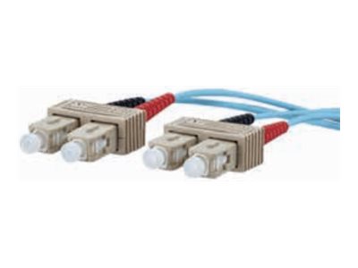 METZ CONNECT OpDAT 151J1EOEO10E Glasfaserkabel 1 m OM3 SC multi-mode Aqua