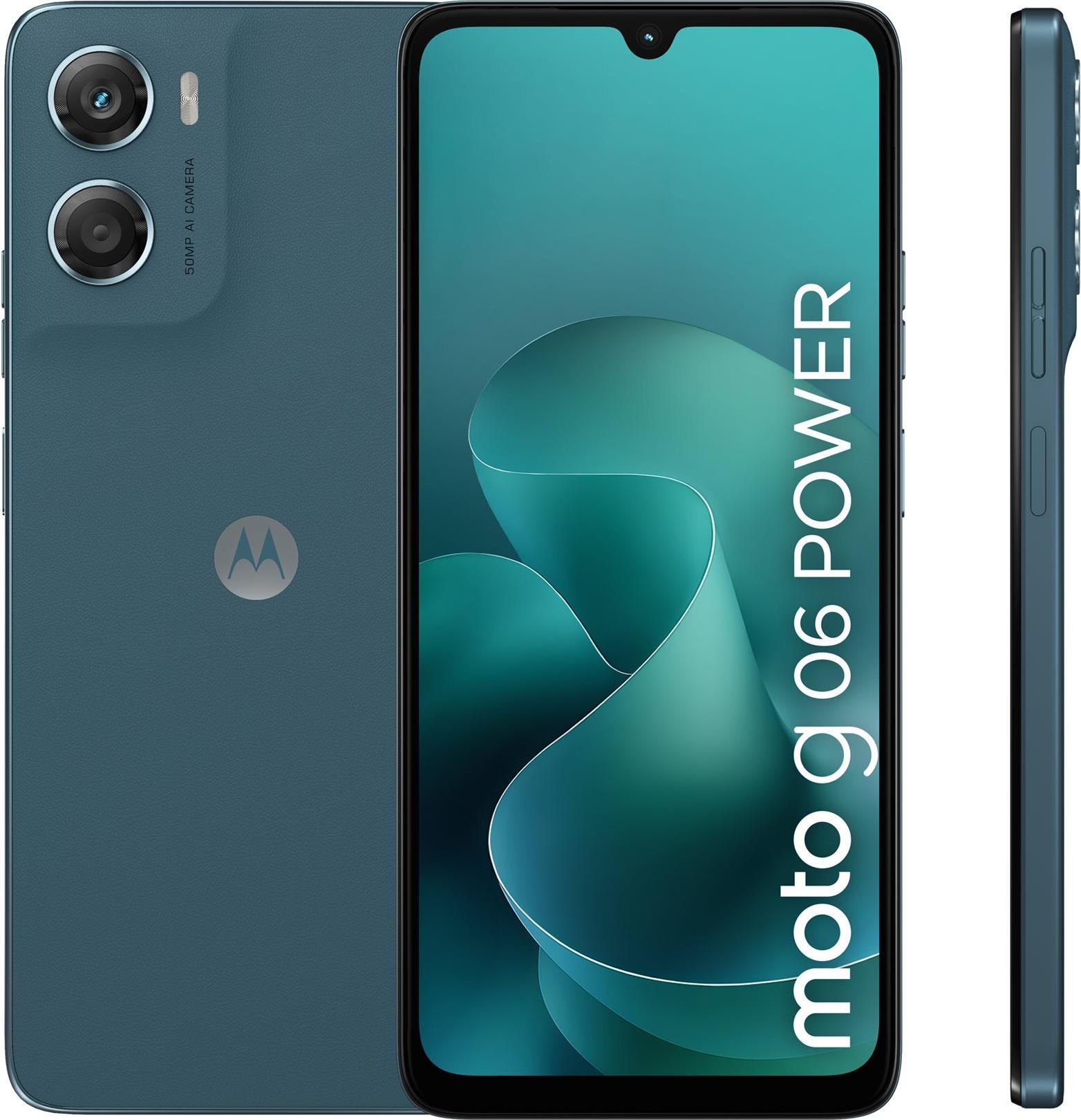 Motorola Moto G06 power Smartphone 6.88" Android 15 Dual SIM 4 GB RAM 64 GB 7000 mAh Pantone Wandbehang Blau