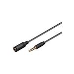 Wentronic Goobay 3,5mm-Klinke-Verlängerungskabel, Schwarz, 2 m - Klinke 3,5 mm-Stecker (4-Pin, Stereo) > Klinke 3,5 mm-Buchse (4-Pin, Stereo) (62479)
