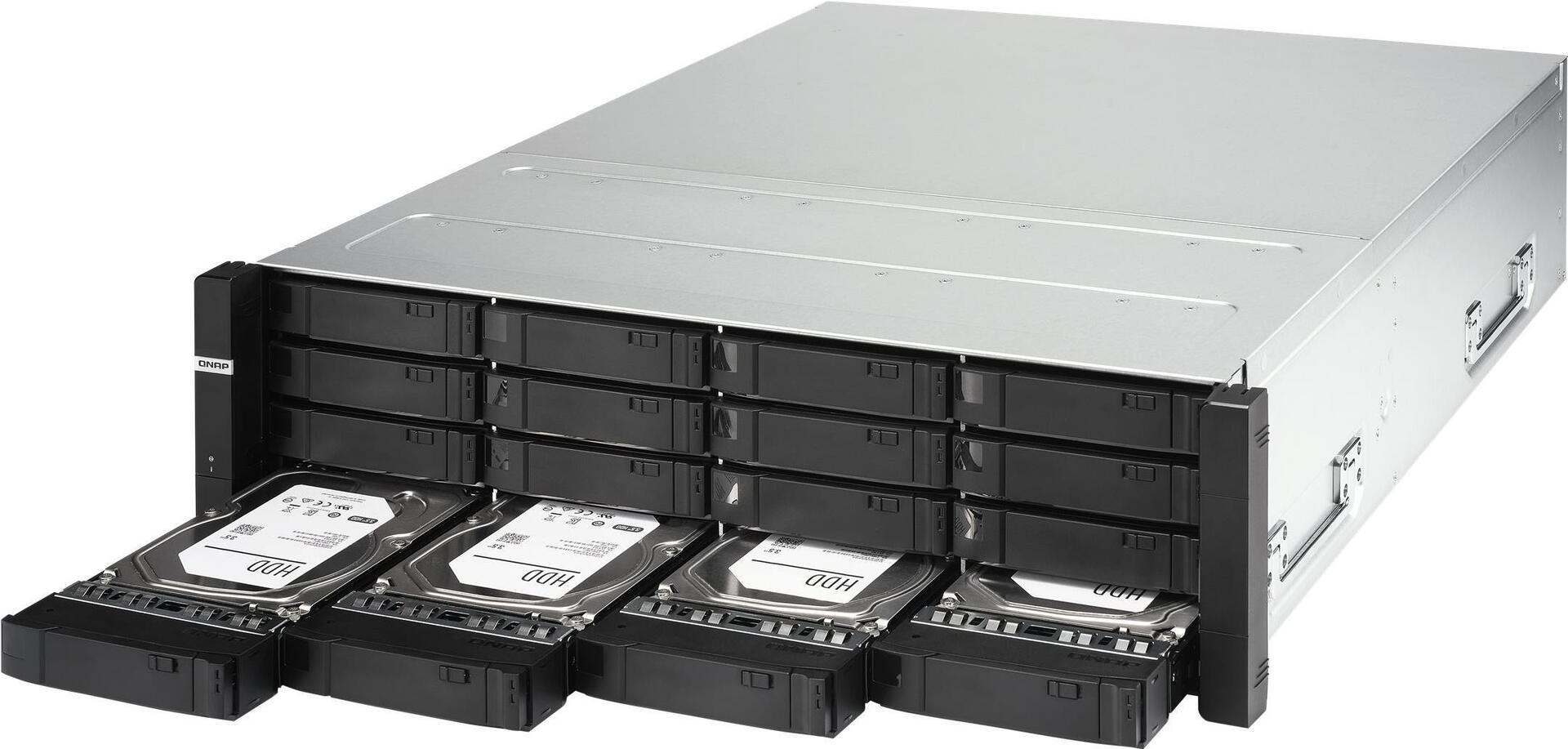 QNAP ES1686DC - NAS-Server - 16 Schächte - Rack - einbaufähig - SAS 12Gb/s - RAID 0, 1, 5, 6, 10, JB