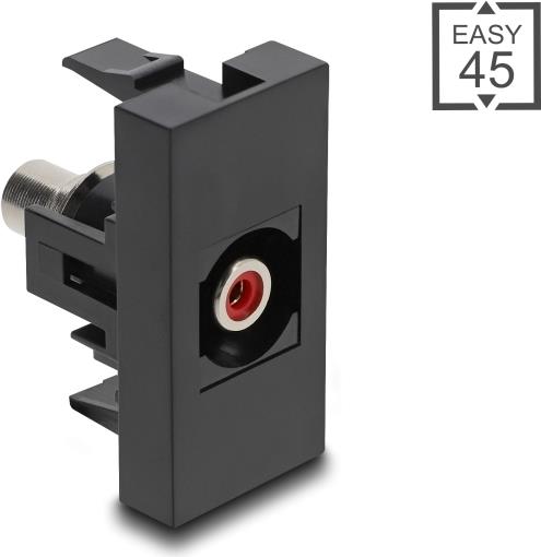 Delock Easy 45 Modul Cinch Buchse zu rot schwarz (90963)