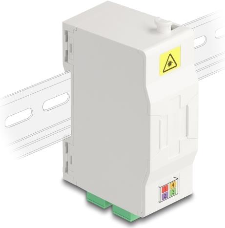 Delock LWL Anschlussdose für Hutschiene mit Spleißhalter und 4 x SC Simplex Kupplung (88097)