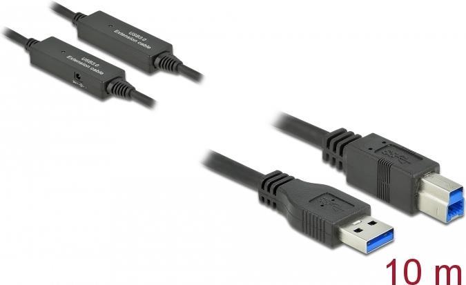 DELOCK Aktives USB 3.2 Gen 1 Kabel USB Typ-A zu USB Typ-B 10 m