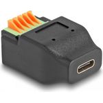 Delock USB Type-C™ 2.0 Buchse zu Terminalblock Adapter mit Drucktaster (66457)