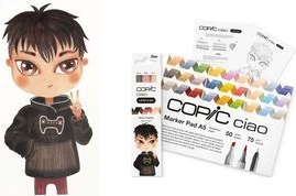 COPIC Ciao Warm Palette Starter Layoutmarker-Set farbsortiert 1,0 + 6,0 mm, 1 Set (220750211)